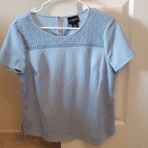 Blue Lace Blouse Sz S